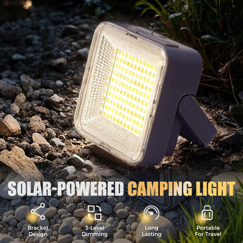 10 m Solar Camping Lichtketting, oprolbaar, USB oplaadbaar, 2000mAh, 8 verlichtingsmodi, IP65 spatwaterdicht en op te bergen, draagbaar voor camping, tenten (RGB warm wit/zonne-energie en USB-laad