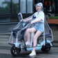 Extra grote, verdikte waterdichte PVC-beschermhoes en regenponcho voor scootmobielen en elektrische vierwielers