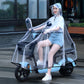 Extra grote, verdikte waterdichte PVC-beschermhoes en regenponcho voor scootmobielen en elektrische vierwielers
