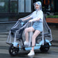 Extra grote, verdikte waterdichte PVC-beschermhoes en regenponcho voor scootmobielen en elektrische vierwielers