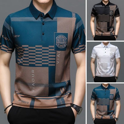 Shirt met korte mouwen in ijszijde met print