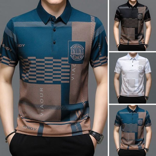 Shirt met korte mouwen in ijszijde met print