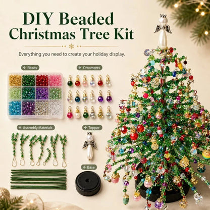 🎄✨ DIY-set voor een kerstboom met kralen – 🎅Maak je eigen sprankelende kerstversiering