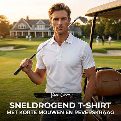 💎 Slechts in beperkte oplage, tijdelijke aanbieding: 57 % korting! 🎉 Sneldrogend T-shirt met korte mouwen en een reverskraag voor heren 💫