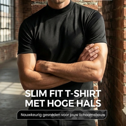 🔈🔈Speciale Aanbieding 2026 🎁Getailleerd T-shirt met Hoge Hals voor Mannen