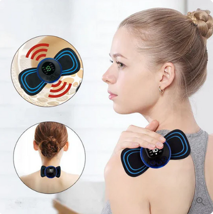 🔥50% korting speciale aanbieding🔥 Draagbare massager met 8 standen en LCD-scherm - Mini spierstimulator voor pijnverlichting