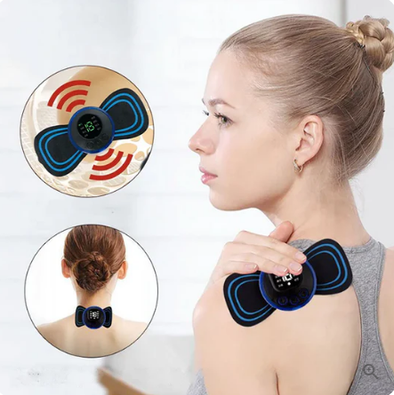 🔥50% korting speciale aanbieding🔥 Draagbare massager met 8 standen en LCD-scherm - Mini spierstimulator voor pijnverlichting