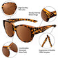 🕶️2025 Nieuwe oversized cat eye zonnebril☀️Gepolariseerde UV400-beschermin