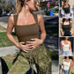 🔥Koop meerdere stuks voor nog meer korting🔥Sexy geribbelde Square Neck Mouwloze Tummy Control Tank Tops Bodysuits🩱