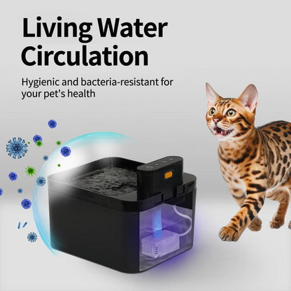 Automatische kattenfontein 2,2 l batterijgevoede drinkfontein voor huisdieren met bewegingssensor, draadloos en geruisloos design voor honden en katten #TOPKEUZE