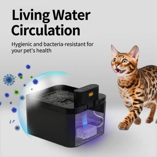 Automatische kattenfontein 2,2 l batterijgevoede drinkfontein voor huisdieren met bewegingssensor, draadloos en geruisloos design voor honden en katten #TOPKEUZE