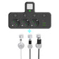 🎉Nieuwjaars Cadeau 50% KORTING!🔌Slanke Slimme Stekkerdoos (USB + Nachtlampje) – Individuele Schakelaars & Reisvriendelijk: Laad Meerdere Apparaten Tegelijk!