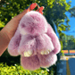 💘Valentijnsaanbieding: 50% Korting! 🐰 Handgemaakte Zachte Konijnen PomPom Sleutelhanger – Imitatiebont & Schattig Tasaccessoire!