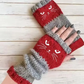 🐱 Leuke gebreide kattenhandschoenen voor dames – Warme handen, vrije vingers & schattig borduurwerk 🧶🧤