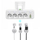 🎉Nieuwjaars Cadeau 50% KORTING!🔌Slanke Slimme Stekkerdoos (USB + Nachtlampje) – Individuele Schakelaars & Reisvriendelijk: Laad Meerdere Apparaten Tegelijk!