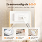 🔥50% KORTING🧹 Herbruikbare Stofmaap Set – Automatische Bionische Klem, 39" Verlengbare Staalsteel, 360° Draaiend + Milieuvriendelijk (Meerdere Oppervlaktes)!