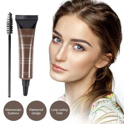 👍Koop 1， krijg 1 gratis😍Langhoudende, waterdichte en veegvaste vloeibare wenkbrauwgel/-tint (met gratis borsteltje)