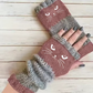 🐱 Leuke gebreide kattenhandschoenen voor dames – Warme handen, vrije vingers & schattig borduurwerk 🧶🧤