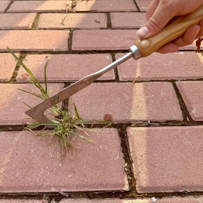 🌱 NU 50% KORTING! 2026 Nieuwe Voegenkrabber – Handmatige Onkruidverwijderaar met Houten Handvat, Stevige Metalen Onkruidverwijderaar voor Bestratingsvoegen, Terrastegels & Tuinonkruid verwijderen