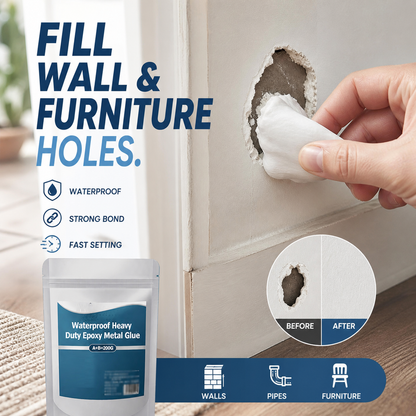 TIJDELIJK 50% KORTING! ✨Extra Sterke Waterdichte Epoxy Metaallijm | Snelhardende Lijm voor Reparatie van Metaal, Hout, Steen & Keramiek