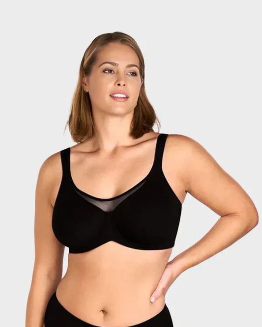💐Dames elegante transparante volledige bedekking plus size beha