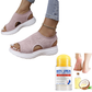 Ademende plateau-sandalen van gebreid materiaal voor dames