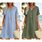 👗Casual tuniekjurk voor dames met V-hals en zakken