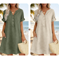 👗Casual tuniekjurk voor dames met V-hals en zakken