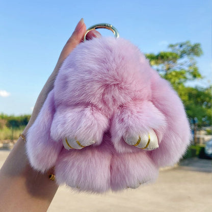 💘Valentijnsaanbieding: 50% Korting! 🐰 Handgemaakte Zachte Konijnen PomPom Sleutelhanger – Imitatiebont & Schattig Tasaccessoire!