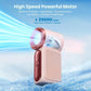 🌀Deze zomer voor slechts € 13,98!!!💨Mini-met led-display –👍Turbo-ventilator met 5 standen in zakformaat.✨Oplaadbaar via USB, snelle verkoeling voor onderweg en tijdens het opmaken. Het perfecte cadeau. Draagbare verkoelin