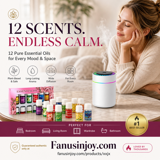 🔥 Tijdelijk 50% Korting！🎁🌺 De frisse geur geeft je direct een beter humeur！🌷 Set van 12 wateroplosbare essentiële oliën