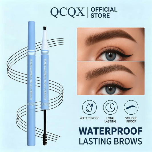 2-in-1 Mini Wenkbrauwpotlood met Kleurgel – Waterproof en Langhoudend: Wenkbrauwmake-uptools voor het creëren van natuurlijke, realistische lijntjes die echte wenkbrauwhaartjes nabootsen.