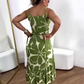 🏖️Zomeruitverkoop 50% KORTING🌼Dames Casual Resort Print Geplooide Tuniekjurk