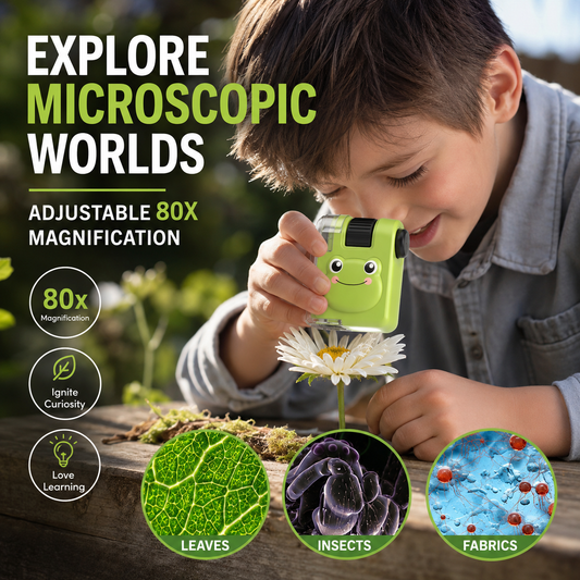 🔥Snel verkocht – 50% korting opruiming🎁Draagbare educatieve microscoop voor kinderen