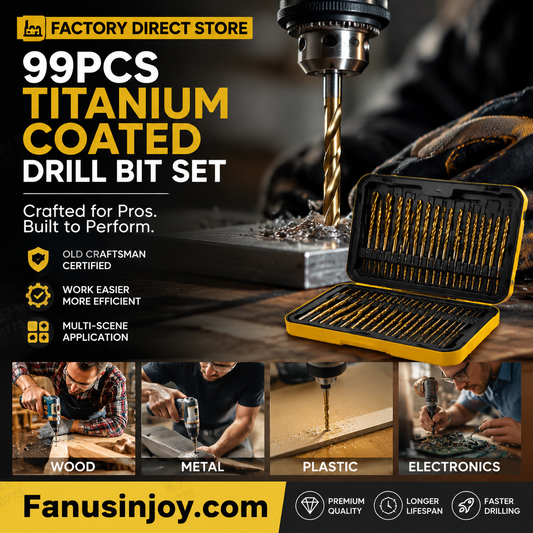 🔥Tijdelijk 50% KORTING! 🔧 Hoogefficiënt gereedschap geliefd bij ervaren vaklieden! Fabrieksuitverkoop - 99-delige Titanium Boorset