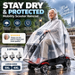 Extra grote, verdikte waterdichte PVC-beschermhoes en regenponcho voor scootmobielen en elektrische vierwielers