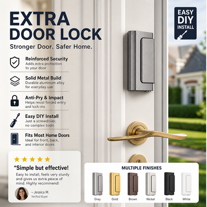 🚪LAATSTE DAG SALE SLECHTS €29,99!!🔒 Deurversterkingsslot voor extra huisbeveiliging – Extra bescherming, installatie zonder boren & verstelbaar 🏠