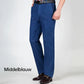 Rechte Pasvorm Stretch Jeans Met Hoge Taille Voor Mannen