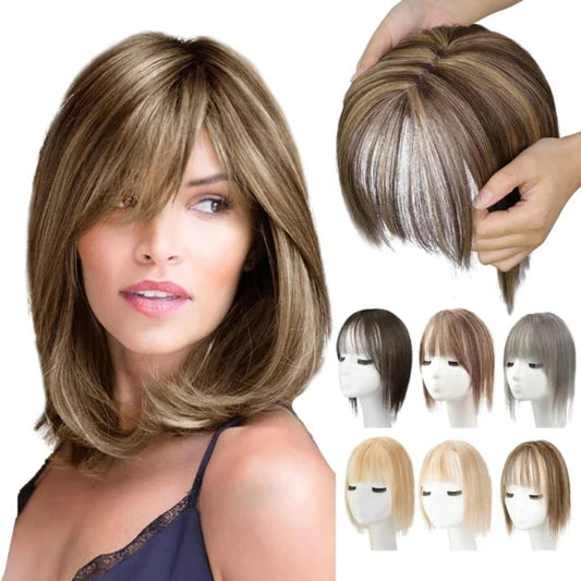 💥Limited Time Grote Uitverkoop 60% UIT💥 Natuurlijke haartoppers met pony voor vrouwen