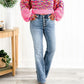 🎁Hot Sale 50% KORTING 💃 Mid-rise bootcut jeans met knoopsluiting