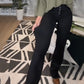 🎁Hot Sale 50% KORTING 💃 Mid-rise bootcut jeans met knoopsluiting