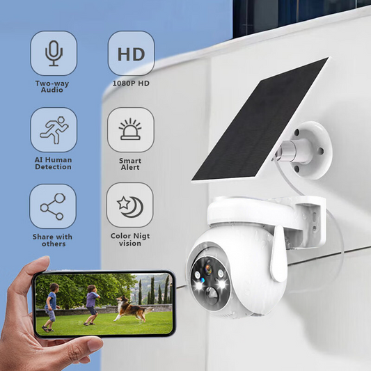 Solar Waterproof Night Vision Security Camera