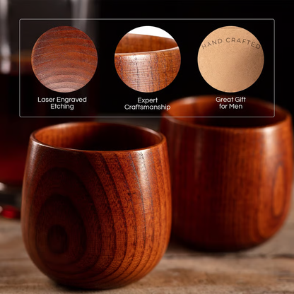 🔥 Heet Verkoop 2026 🔥 Handgemaakte verkoolde houten beker – originele bourbon houten beker