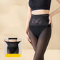 Dames panty met hoge taille, voering van pluche en buikcorrigerende werkin