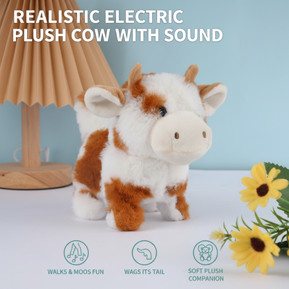 Realistische elektrische pluche koe met geluid