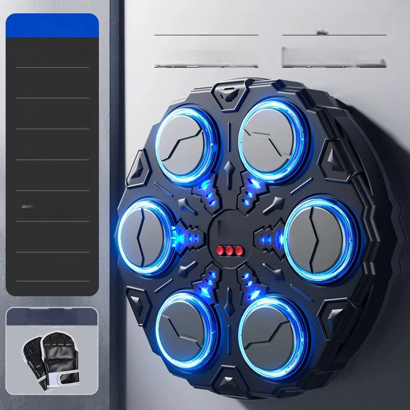 snawowo Muziekboksmachine voor volwassenen, 9 modi met 9 snelheden, muziekboksmachine met handschoenen, muzikale wandboxer met bluetooth en intelligente telling
