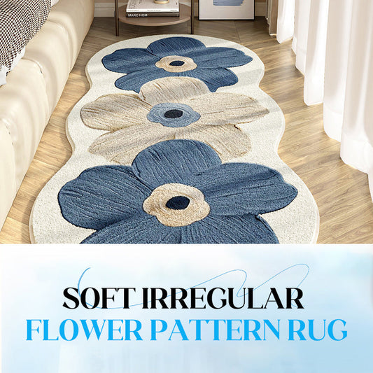🌸Onregelmatig Bloemen Tapijt Ultra Zacht!🧡Luxueus Comfort & Speelse Look voor Slaapkamer of Woonkamer! 🛋️