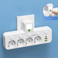 🎉Nieuwjaars Cadeau 50% KORTING!🔌Slanke Slimme Stekkerdoos (USB + Nachtlampje) – Individuele Schakelaars & Reisvriendelijk: Laad Meerdere Apparaten Tegelijk!