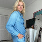📢📢 50% KORTING!! ⏰ 2-delig pyjamas-set in imitatie-denim voor dames