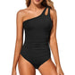 💥LAATSTE DAG SALE 50% KORTING🏖️🩱Éénschouder Badpak voor Dames – Vormend & Buikcorrigerend Badpak
